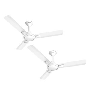 Havells Milor Decorative BLDC 1200mm Energy Saving with Remote Control 5 Star Ceiling Fan (Pearl White, Pack of 2)