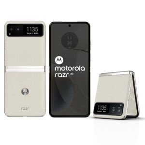 Motorola razr 40 (Vanilla Cream, 8GB RAM, 256GB Storage) | External AMOLED Display | 6.9″ AMOLED 144Hz Display | 64MP Main Camera | Android 13