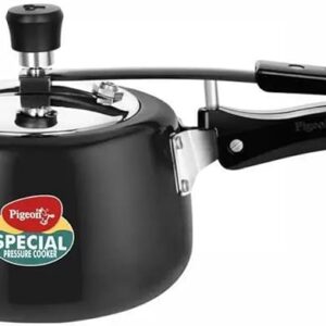 Pigeon by Stovekraft 3 Litre Special Plus Contura Hard Anodised Inner Lid Induction Base Pressure Cooker (Black) BIS Certified