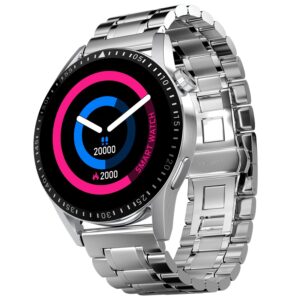 Fire-Boltt Talk 2 Pro Ultra 1.39″ Round Display Stainless Steel Luxury Smart Watch, Bluetooth Calling & 360 Health Monitoring, 123 Sports Modes, Inbuilt Voice Assistant (Silver)