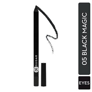 SUGAR Cosmetics Stroke Of Genius Heavy-Duty Kohl with Sharpner | Long Lasting, Smudge Proof & Waterproof Kajal Pencil | Matte Finish | 1.2gm – 05 Black Magic