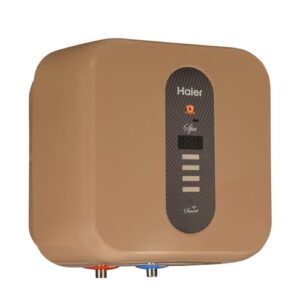 Haier (ES15V-SD WIFI) 15 Litres Vertical 5 Star Storage Shock Proof Smart Wi-Fi Water Heater (Geyser) with Intelligent Bacteria Proof System Technology, backed with 7-year warranty by Haier, (Gold)