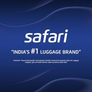 Safari Thorium Neo 8 Wheels 55 and 66 Cm Small and Medium Trolley Bags Hard Case Polycarbonate 360 Degree Wheeling System Luggage, Trolley Bags for Travel Set of 2, Suitcase for Travel, Graphite Blue