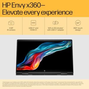 HP Envy x360, Ryzen 5 7530U, 15.6-inch (39.6 cm) FHD Laptop,16GB LPDDR5, 512GB SSD, AMD Radeon Graphics, 5MP IR Camera, B&O, Pen (Win 11, MSO, Black, 2.14 kg), 15-fh0015AU