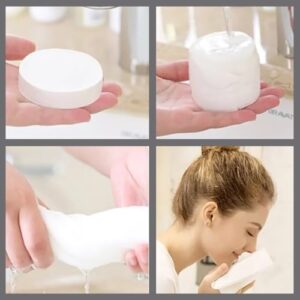 GLUN® Compressed Tablet Towel, Full Length Disposable Towel 1Piece, Pure Cotton Compressed, Portable, Travel Facial Towel, Emergen Towel Pack of 1