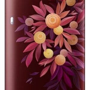 Samsung 215 L, 4 Star, Digi-Touch Cool Digital Inverter, with Display Direct-Cool Single Door Refrigerator (RR23C2F24NJ/HL,Orange Blossom Red, Base Stand Drawer, 2023 Model)