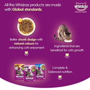 Whiskas Wet Cat Food For Adult Cats (1+Years), Chicken In Gravy Flavour, 85G, 1 Count