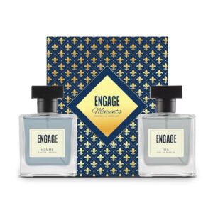 Engage Moments Luxury Perfume Gift for Men, Long Lasting, Ideal Gift for Father, Fresh & Woody, Pack of 2, 200ml