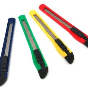 Eclet 1 Carton Cutter(9mm) Blade Snap Off Cutter Utility Knives Retractable Snap-Off Knife(any 1 random colour will send)