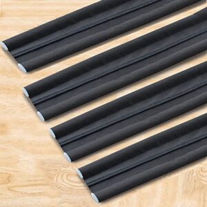 “GLUN® Door Bottom Gap Filler Strip, 39 Inch Length, 20mm Thickness Stop Outside Dust, Hot Air, Insects, and Water, Use in Wooden, Steel, Fiber, and Plastic Doors Black Colour