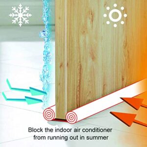 “GLUN® Door Bottom Gap Filler Strip, 39 Inch Length, 20mm Thickness Stop Outside Dust, Hot Air, Insects, and Water, Use in Wooden, Steel, Fiber, and Plastic Doors Black Colour