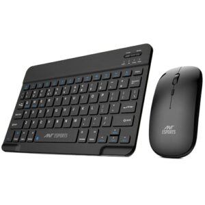 Ant Esports WKM11 Wireless Keyboard and Mouse Combo, Ultra Compact Slim Keyboard and Ergonomic Mouse for Desktop/PC/Laptop/Tablets and Windows 10/8/7, Build in Rechargeable Battery – Black