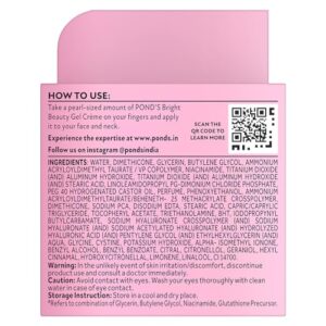 POND’S Bright Beauty Gel Crème with Glutaboost Niacinamide Complex for Fading Dark Spots in 2 Weeks, 50g