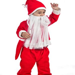 BookMyCostume Santa Claus With Premium Beard Complete Set Christmas Kids & Adults Fancy Dress Costume – Premium 1-2 years