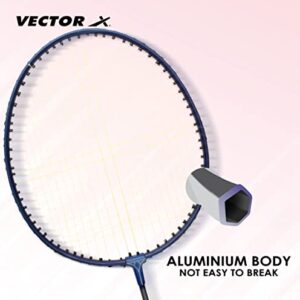 Vector X VXB-10 Badminton Racquet Rackets for Beginners, Adults Aluminium Shuttle Bat with Full Cover Bag Badminton Racket for Practice & Match Lightweight Badminton Racquet with Grip Handle Shuttle