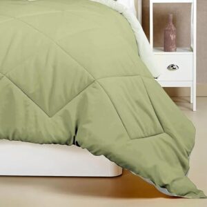Status Contract Reversible Solid Comforter Double Bed Blanket for Winter//Double/GSM- 220/SIZE -220 x 210 cm (Green)