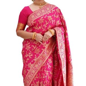 SGF11 Women’s Kanjivaram Soft Silk Saree With Blouse Piece