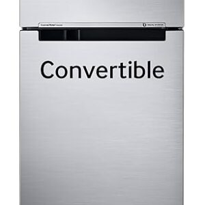 Samsung 236 L, 3 Star, Convertible, Digital Inverter with Display Frost Free Double Door Refrigerator (RT28C3733S8/HL, Silver, Elegant Inox, 2024 Model)
