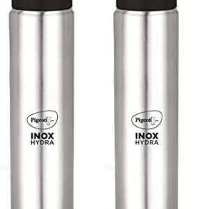 Pigeon Stainless Steel Inox Hydra 750 Drinking Water Bottle 700 ml – Silver (Pack of 2)