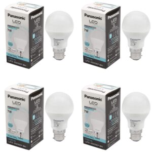 Panasonic Base B22 7-Watt LED Bulb (Pack of 4, Cool Day Light)