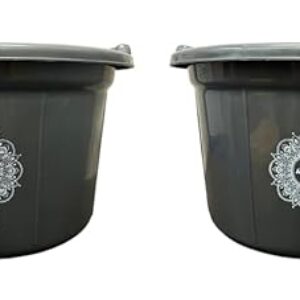 ARISTO Multipurpose Plastic Tub 32 LTR Aqua Grey Combo
