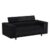 Seventh Heaven 3 Seater Berlin Sofa, Adjusatble Headrest, Chenille Molfino Fabric: 3 Year Warranty (Black, 3 Seater) 3-Person Sofa
