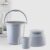 Cello Petal Bathroom Set | Sturdy and Durable | Lightweight and Rigid | Easy to Clean and Attractive Design | Small Set of 3, Light Grey