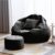 Swiner 4XL Bean Bag Cover only with Footrest with Cushion Ready to Use Without Beans (Black)