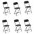 Attro Supreme Amity Chair Modern Armless Heavy Duty Plastic Chair for Living Room, Outdoor, Home, and Office-Sleek and Comfortable,Brown Set of 6
