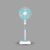 Bajaj Rapido 400 mm Pedestal Fan, Pearl Blue, With Full Copper Motor and High Speed Operation, Regular
