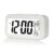 Digital Alarm Clock,Battery Operated Small Desk Clocks,with Date,Indoor Temperature,Smart Night Light,LCD Electronic Clock for Bedroom Home Office – White