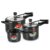 Pigeon by Stovekraft 2+3+5 Litre Combo Special Hard Anodised Inner Lid Induction Base Pressure Cooker (Black) BIS Certified,Common lid for 2+3L