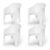 Supreme Futura Plastic Chairs for Home and Office (Set of 4, Milky White)