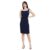 KERI PERRY Women’s Navy Blue Lycra Solid Bodycon Western Dress | Dress for Women | A line Dress| Summer Dress| Western Dress | Latest Women Dress | Trendy Dress for Dress| Midi Dress