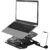 amazon basics ABS 2-in-1 Laptop and Mobile Stand, Ergonomic, Adjustable Height, Anti-Slip Base, Heat Dissipation, Portable, Lightweight, Compatible with All Laptops Up to 15.6″ (Black)