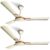 LONGWAY Wave P2 1200 mm/48 inch 400 RPM Ultra High Speed 3 Blade Star Rated Anti-Dust Decorative Ceiling Fan (Ivory, Pack of 2)