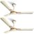 LONGWAY Wave P2 1200 mm/48 inch 400 RPM Ultra High Speed 3 Blade Star Rated Anti-Dust Decorative Ceiling Fan (Ivory, Pack of 2)
