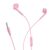 Ambrane Wired in Ear Earphones with in-line Mic for Clear Calling, 14mm Dynamic Drivers for BoostedBass™, 3.5mm Jack, Multi-Functional Controller (Stringz 38 Lite, Pink)