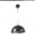 tu casa HG-20 12″ Iron Metal Dome Pendent Light – Holder Type e-27 (Size 7x12x27″, 220W, Bulb not Included, Black-Gold)