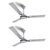 Longway Brezza 1200 mm ( 48″) Anti-dust, 400 RPM, High speed 3 Blade Ceiling fan (Silver Blue ,Pack of 2)