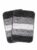 Status Contract Microfiber Striped Anti Skid Latex Back Side Set of 2 Bathmats (Black, 35X50 Cm)