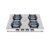 Sunshine Falcon 4 Burner | Ultra Slim 4 Burner Stainless Steel Gas Stove | Ergonomic Knob, Brass Burner, 5G Technology | Manual Ignition, LPG Ready & PNG Compatible (Silver)