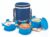 SignoraWare 500ml+350ml+350ml Smart Microwave Safe Twin Executive Big Stainless Steel Lunch Box with Bag, Food Grade BPA Free Conatiners, Air Tight and Sleek Leak-Proof Lid Tiffin Boxes (Set 3 Blue)