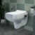 Plantex Platinum Ceramic Commode/P Trap Wall Hanging Commode/Rim Western Toilet with Soft Close Seat Cover (White)