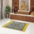 STATUS Traditional Carpet/Pooja Mat | Square Shape | Mat for Home Temple | Pooja Assan 18×18 inch (Beige)