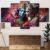 SAF Radha krishna Paintings for Wall Decoration – Set Of Five, 3d modern art Painting for Living Room Large Size with Frames for Home Decoration, Hotel, Office 76.2 cm x 45 cm SANFPNLS35444